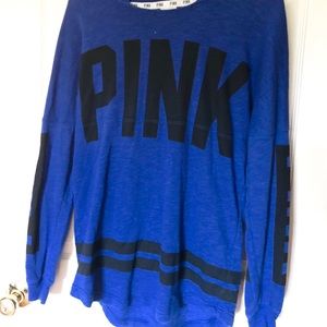 Royal blue colored pink hoodie